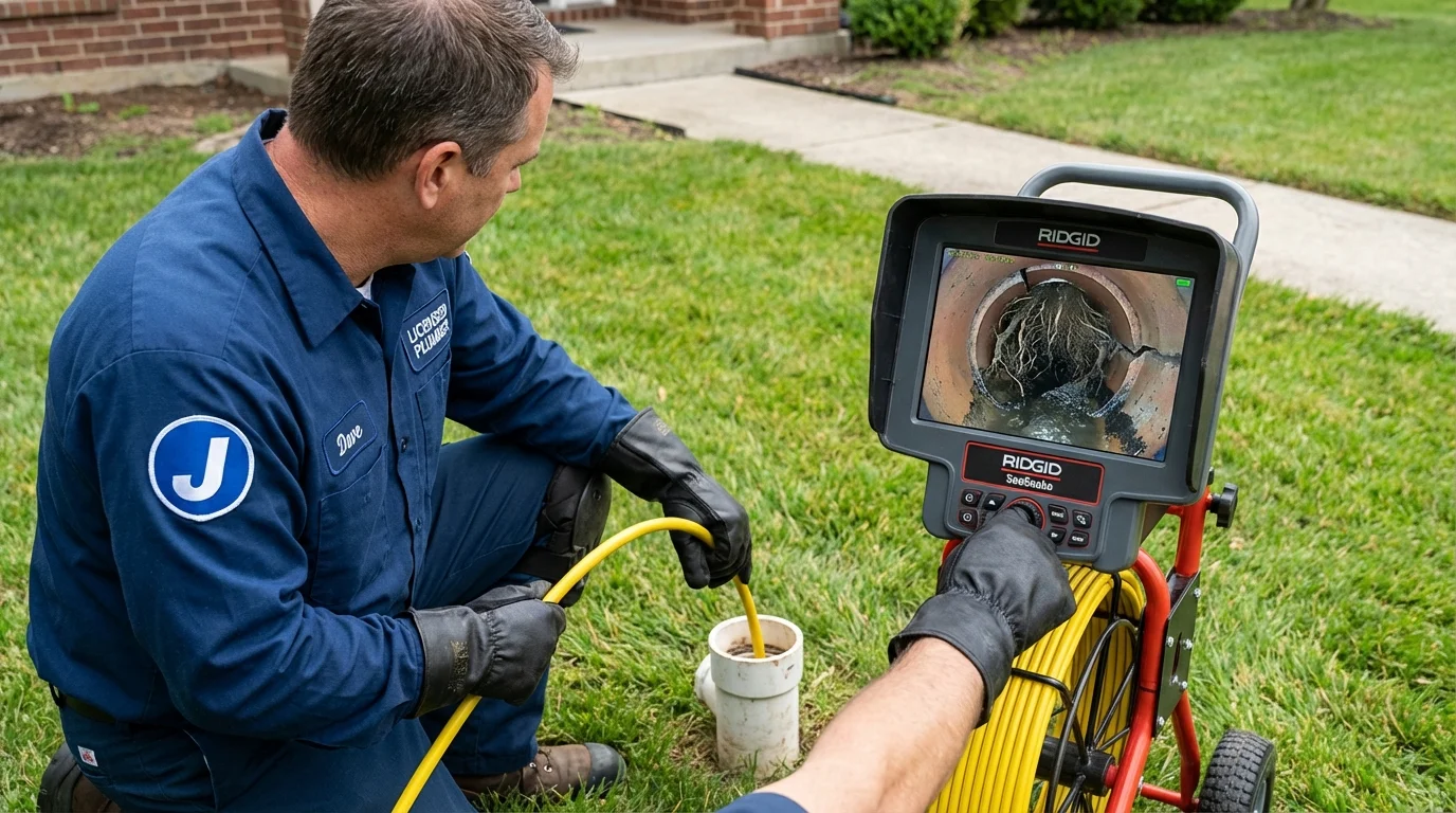 Sewer camera inspection being performed by Johns Plumbing LLC in Nevada